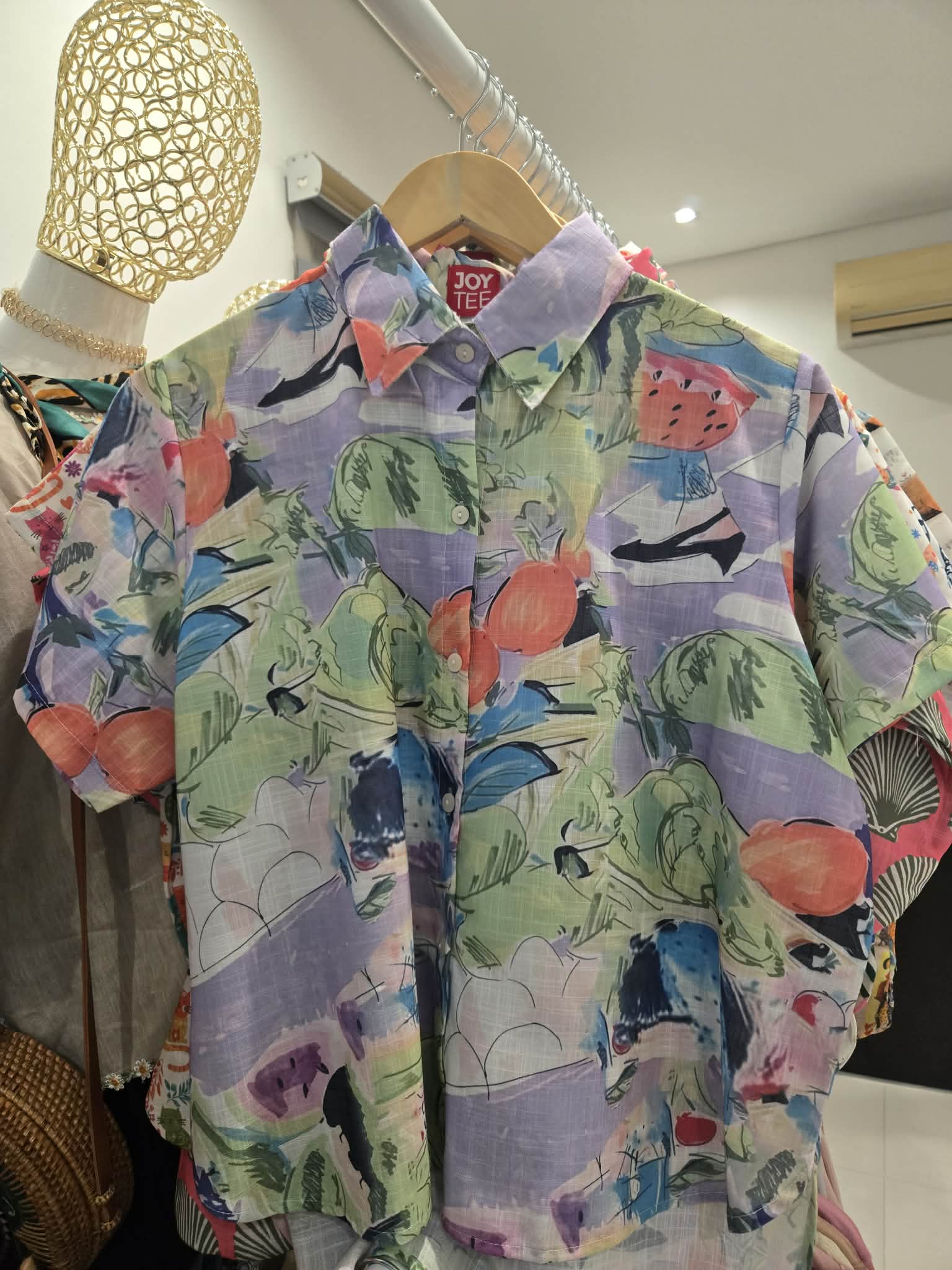 Linen Slab Fabric with Print