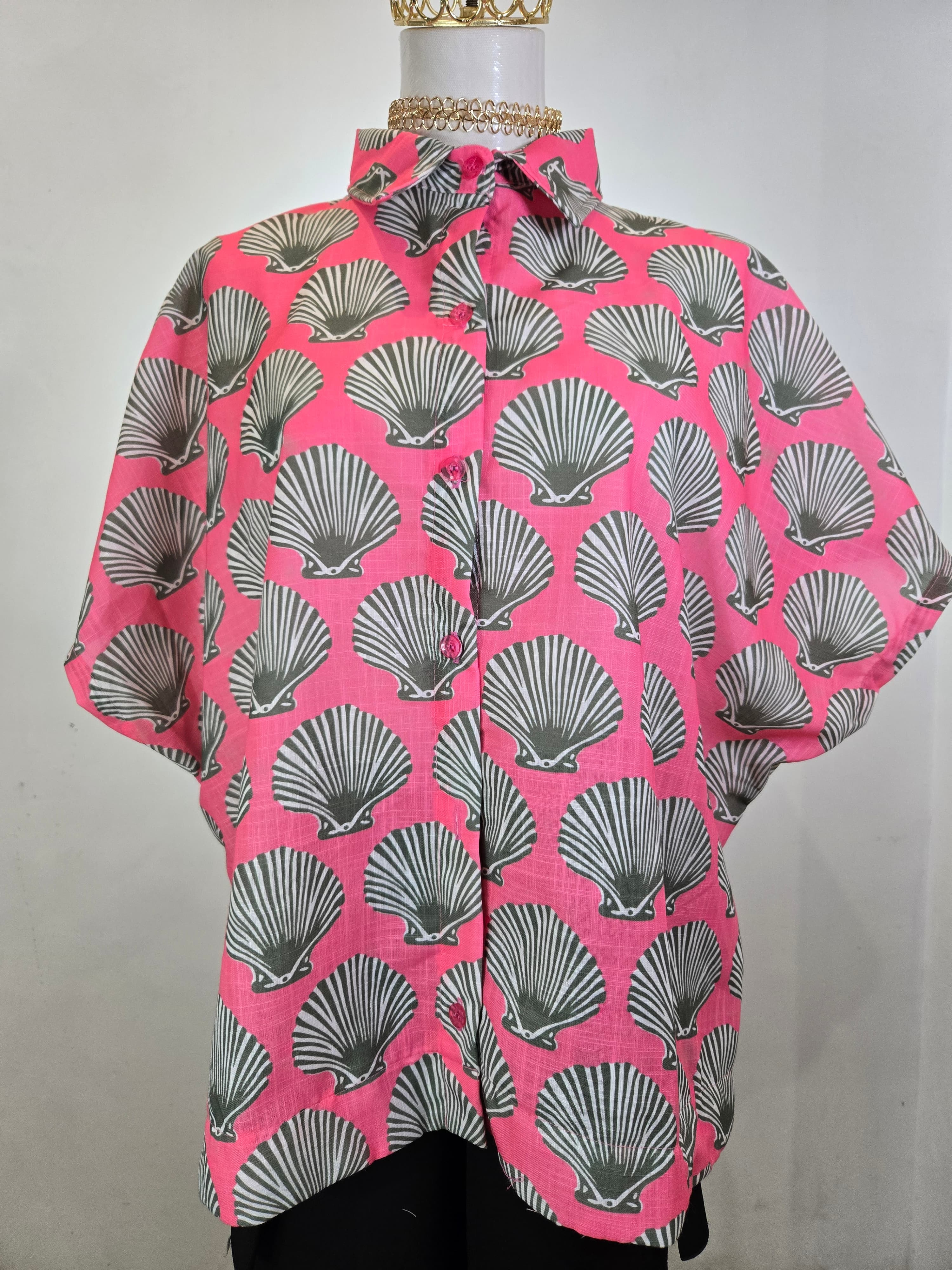 Linen Slab Fabric with Print