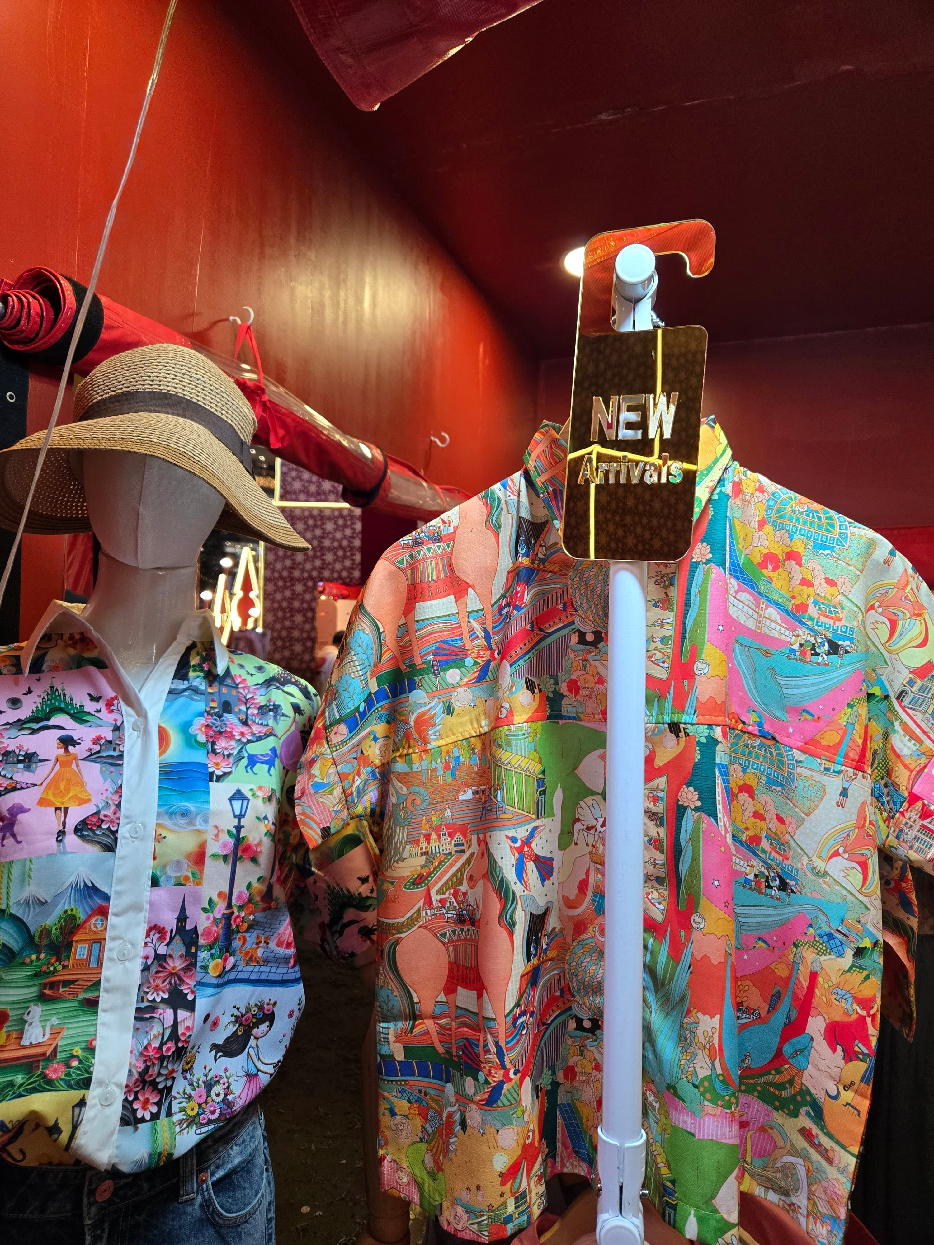 Linen Slab Fabric with Print TROPICAL ESCAPE BLOUSE BL-ART006 5